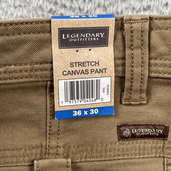 NWT Legendary Outfitters Pants Mens 36x30 Stretch Canvas Pant - Picture 3 of 10